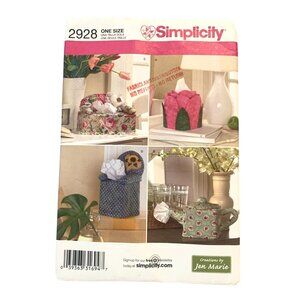 McCall's 2928 Sewing Pattern Tissue Box Covers Tulip Teapot Chair Shape UNCUT